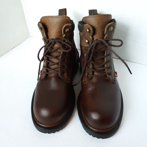 Red Wings Men's Size 6M Brown Leather Oil Resistant Work Shoes - Picture 2 of 12